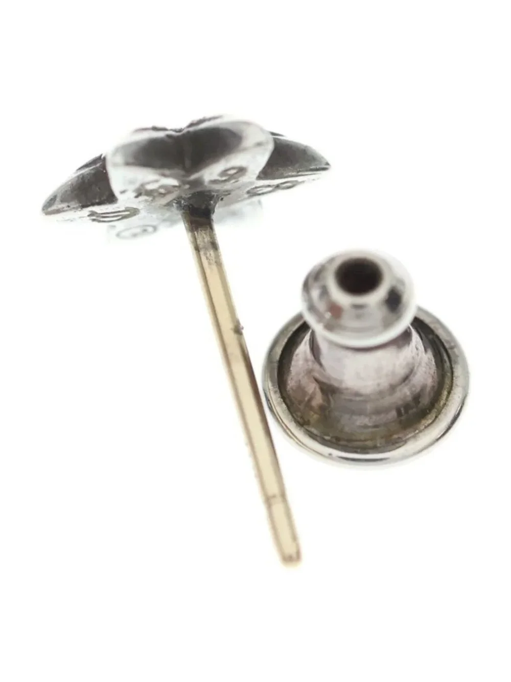Chrome Hearts CO Star Stud Earrings Silver